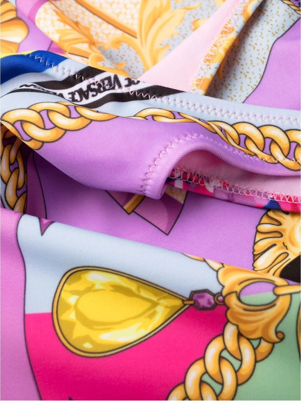 Versace Colorful Baroque Print One-Piece Swimsuit - Picture 4 of 4